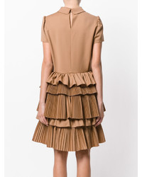 No.21 No21 Pleated Back Fitted Dress