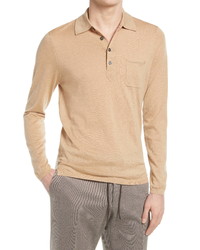 Suitsupply Cashmere Long Sleeve Polo Shirt