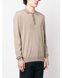 Lardini Long Sleeve Knitted Polo Shirt