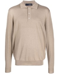 Lardini Long Sleeve Knitted Polo Shirt
