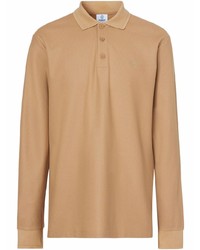 Burberry Long Sleeve Monogram Motif Cotton Piqu Polo Shirt