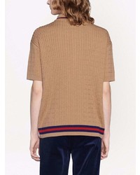 Gucci Cable Knit Polo Shirt