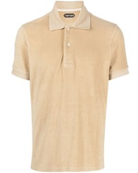 Tom Ford Logo Embroidered Towelling Polo Shirt