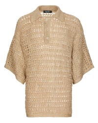 Dolce & Gabbana Open Knit Polo Shirt