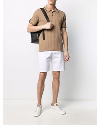 Roberto Collina Ribbed Knit Cotton Polo Shirt