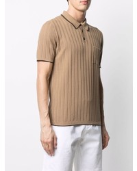 Roberto Collina Ribbed Knit Cotton Polo Shirt
