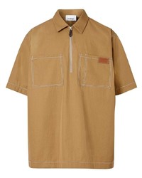 Burberry Short Sleeve Military Cotton Shirt