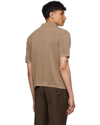Second/Layer Tan Knit Polo