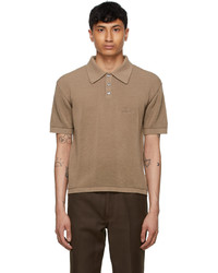 Second/Layer Tan Knit Polo