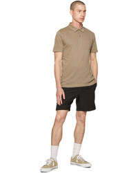 Sunspel Taupe Riviera Polo