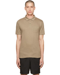 Sunspel Taupe Riviera Polo