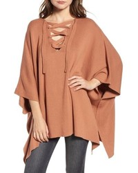 BISHOP AND YOUNG Bishop Young Harper Lace Up Poncho Sweater