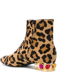 Casadei Leopard Print Daytime Boots