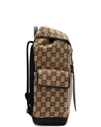 Gucci Beige Wool Gg Backpack