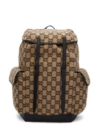 Gucci Beige Wool Gg Backpack