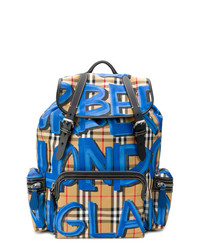 Burberry Graffiti Vintage Check Medium Backpack