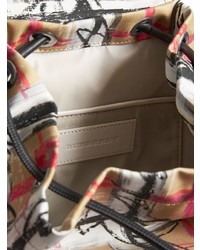 Burberry The Small Crossbody Rucksack In Scribble Check