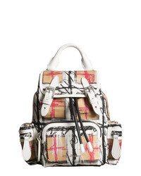 Burberry The Small Crossbody Rucksack In Scribble Check