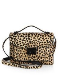Loeffler Randall Mini Cheetah Print Calf Hair Rider Shoulder Bag