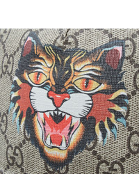 Gucci Angry Cat Printed Coated Canvas And Mesh Baseball Cap