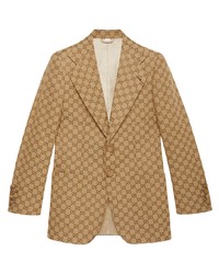 Gucci Gg Canvas Single Breasted Jacket