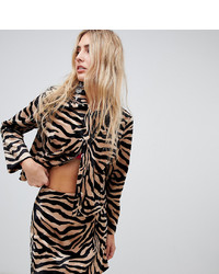 Reclaimed Vintage Inspired Boxy Jacket In Tiger Print