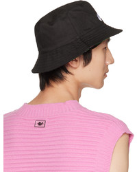Gcds Black Cotton Bucket Hat