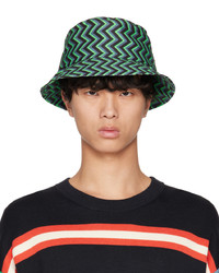 Paul Smith Green Zig Zag Bucket Hat