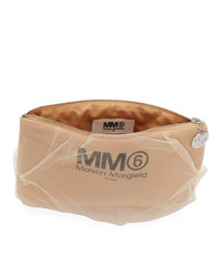 MM6 MAISON MARGIELA Beige Tulle Covered Pouch