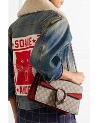 Gucci Dionysus Medium Printed  Canvas And Suede Shoulder Bag