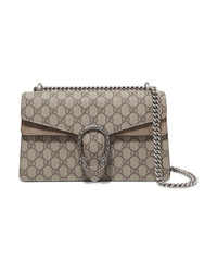 Gucci Dionysus Small Printed  Canvas And Suede Shoulder Bag