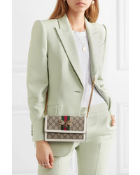 Gucci Queen Margaret Embellished Med Printed  Canvas Shoulder Bag