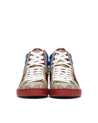 Gucci Beige Gg Ace High Top Sneakers