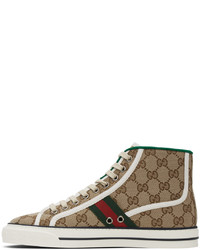Gucci Beige Tennis 1977 High Top Sneakers