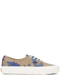 Vans Beige Blue Sweet Leaf Og Authentic Lx Sneakers
