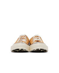 Converse Brown And Yellow Giraffe Chuck 70 Ox Low Sneakers