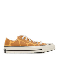 Converse Brown And Yellow Giraffe Chuck 70 Ox Low Sneakers