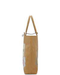 Lanvin Beige And Yellow Shopping Tote