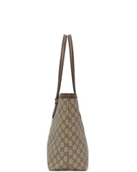 Gucci Brown And Beige Ophidia Supreme Tote Bag