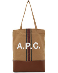 A.P.C. Tan Axel Tote Bag