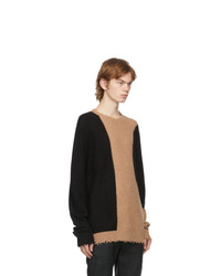 FREI-MUT Beige And Black Lajos Sweater