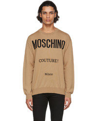Moschino Beige Wool Couture Sweater