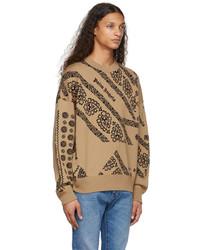 Palm Angels Brown Jacquard Bandana Sweater