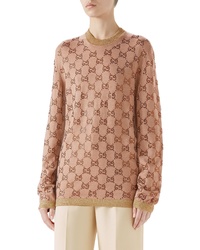 Gucci Crystal Gg Logo Sweater