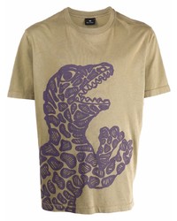 PS Paul Smith Abstract Dinosaur Print T Shirt