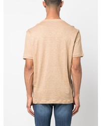 Brioni Abstract Print Linen T Shirt