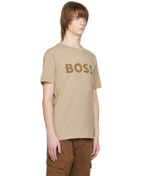 BOSS Beige Printed T Shirt