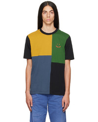 Ps By Paul Smith Black Patchwork Happy T Shirt
