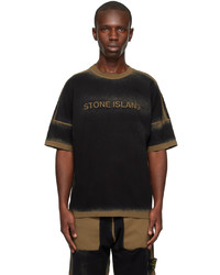 Stone Island Black Taupe Printed T Shirt