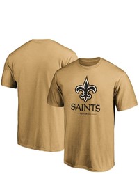 FANATICS Branded Gold New Orleans Saints Team Lockup Logo T Shirt